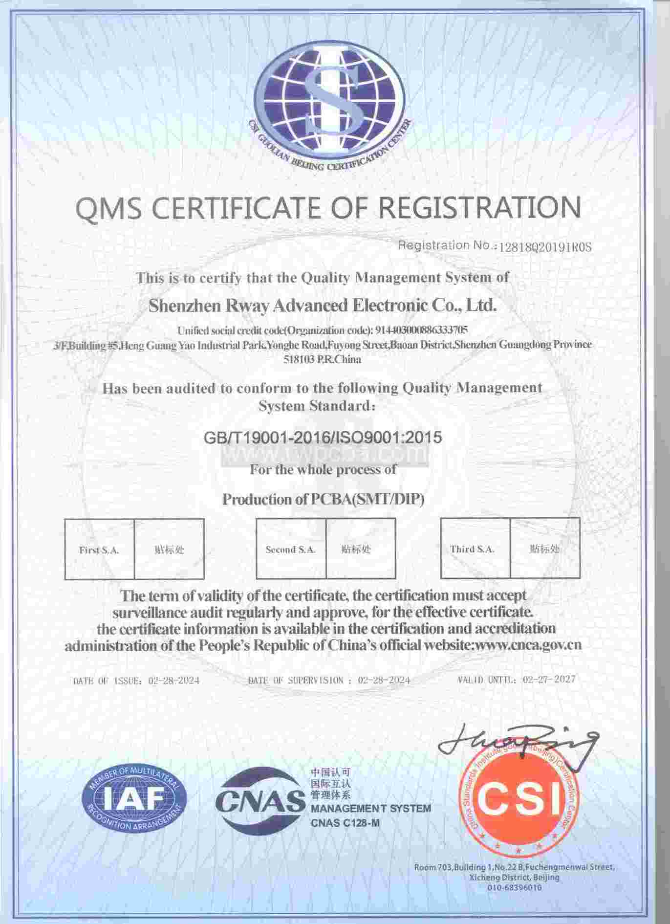 Quality Assurance